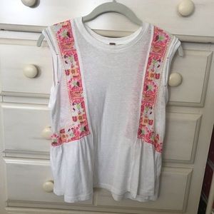 Free People embroidered tank top